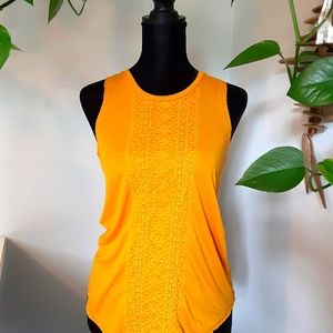 Rue21 Embroidered Tank | Small | Honey Gold